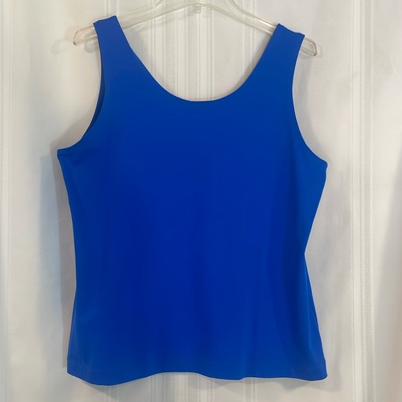 CHICOS Blue Sleeveless Tank Top Chico’s Sz 3 XL Pit to Pit 21 5/8” Preworn - Picture 4 of 14